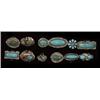 Image 1 : Lot of Twelve Navajo Silver and Turqu