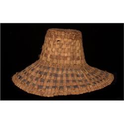 Haida Woven Cedar Bark Hat 15" D. 7"