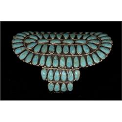 Old Navajo Silver and Turquoise Clust