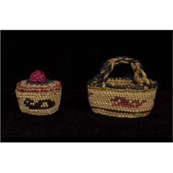 Two Miniature Nuu-chah-nulth Baskets