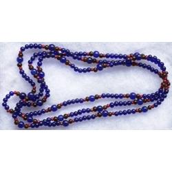 Three Strings of Cobalt Trade Beads
