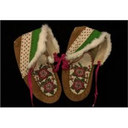 Blackfoot Beadwork Moccasins with Erm
