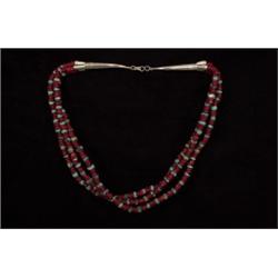 Navajo Three Strand Coral and Turquoi