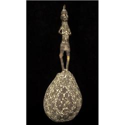 Antique Benin Bronze Spoon 13 1/2" L.