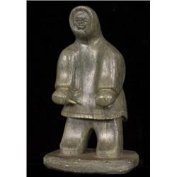 Inuit Soapstone Carving of a Hunter S