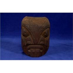 Carved Red Cedar Beaver Wall Mask 6 1
