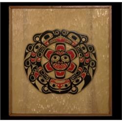 Carved Yellow Cedar Plaque "Sisiutl a