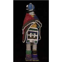 Older Beadwork Doll 13" H. Good Condi