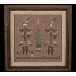 Original Navajo Sand Painting Yei Fig