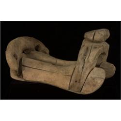 Old Wooden Saddle 21" L. 12" W. Fair