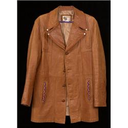 Native Beadwork on Leather Jacket Siz