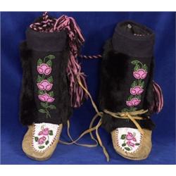 Pair of Woodland Beaded High Top Mocc