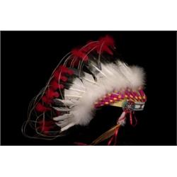 Plains Turkey Feather Headdress Good