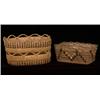 Image 1 : Two Old Salish Baskets 8" L. 4 1/2" H