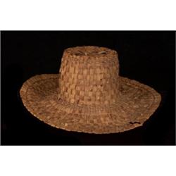 Old Haida Cedar Hat 14" D. 5 1/2" H.