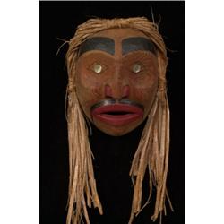 Dying Warrior Mask with Abalone Inlai