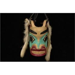 Miniature Bear Mask Pendant Signed R.