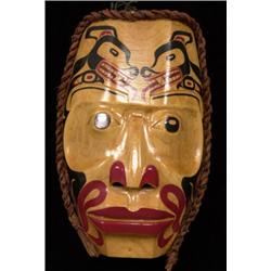 Wolf Mask Carved Alder Signed Thomas
