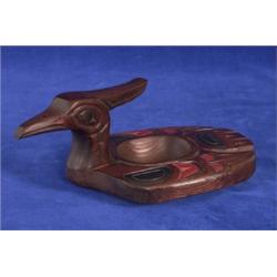 Carved Loon Bowl by R.S. Cecil 9 1/2"