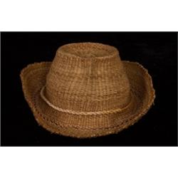 Haida Yellow Cedar Cowboy Hat with Strawbe