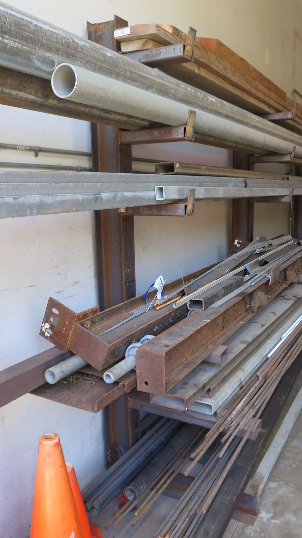 6-Tier Metal Pipe Rack - 22 ft Long, Contents Not Included