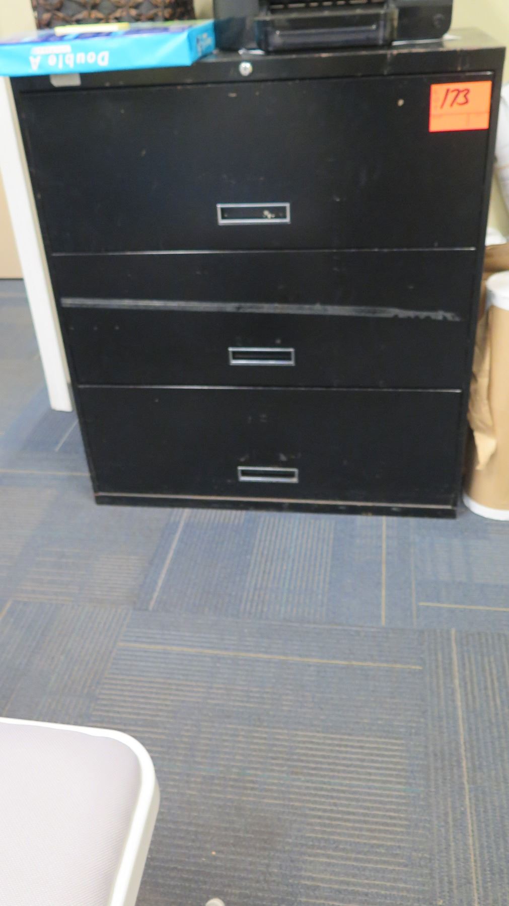 3 Drawer Metal Lateral File Cabinet Black