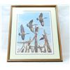 Image 1 : FRAMED LARRY BARTON SIGNED "TWELVE O'CLOCK HIGH" PRINT