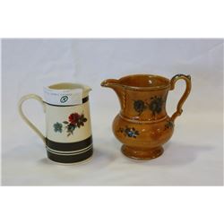 2 ENGLISH CERAMIC PITCHERS