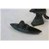 Image 2 : CANADIAN ARDVARK ESKIMO CARVING AND STONE DOLPHIN