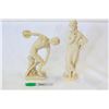 Image 1 : DISCUS THROWER AND ROMAN GODDESS RESIN FIGURES