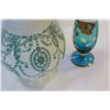 Image 3 : ANTIQUE HANLEY PITCHER AND HAND PAINTED VASE