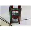 Image 2 : LEADED GLASS LAMP AND LAMP SHADE
