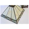 Image 3 : LEADED GLASS LAMP AND LAMP SHADE