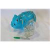 Image 1 : VINTAGE 6" GLASS 1958 SNOOPY PIGGY BANK AND RELIABLE PIGGY BANK