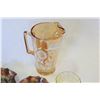 Image 3 : CARNIVAL GLASS BOWLS AND DEPRESSION PITCHER AND DISH