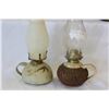 Image 2 : TWO POTTERY OIL LAMPS