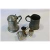 Image 3 : LOT OF VINTAGE PEWTER MUGS