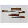 Image 3 : TWO KNIVES IN SHEATH ONE IS FORK AND KNIVE SET