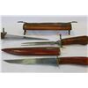Image 4 : TWO KNIVES IN SHEATH ONE IS FORK AND KNIVE SET