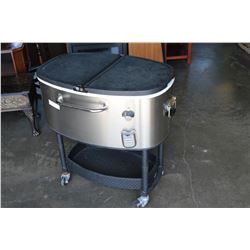 DRINK COOLER ON ROLLING STAND