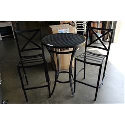 3 PIECE METAL PATIO TABLE SET