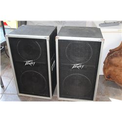 PAIR OF PEAVEY FLOOR SPEAKERS