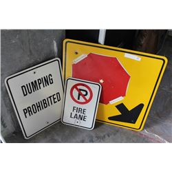 LOT OF ROAD SIGNS