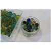 Image 3 : TWO CONTAINERS OF MARBLES