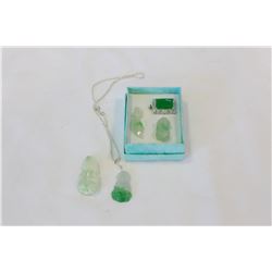 JADE PENDANTS WITH .925 CHAINS