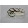 Image 2 : LOT OF FIVE STAMPED AND ENAMEL BANGLES