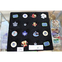 BOARD OF COLLECTIBLE HOCKEY PINS LIGHTS UP