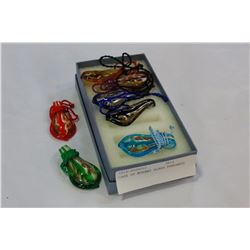 CASE OF MURANO GLASS PENDANTS