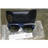 Image 1 : BRAND NEW AUTHENTIC RAY BAN NEW WAYFARER IN BLUE, WITH CASE AND CLOTH, RETAIL $175