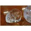 Image 3 : ROUND CRYSTAL VASE AND GLASS FIGURES